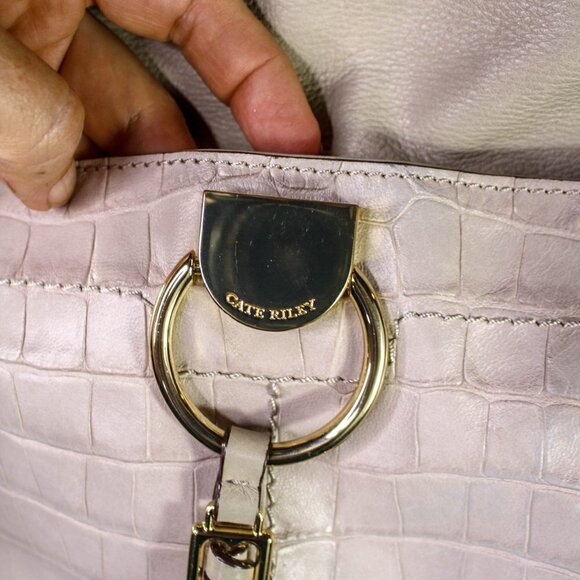 Cate Riley Shoulder Bag Leather Beige Off … - Picture 4 of 8